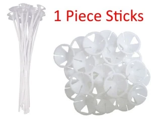 25 White BALLOON STICKS 1 Piece BioDegradable holder helium alternative - Picture 1 of 1