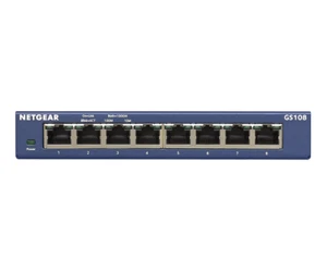 Netgear ProSAFE 8-Port Gigabit Ethernet Switch, 10/100 Mbps, (GS108-400NAS) Blue - Picture 1 of 4