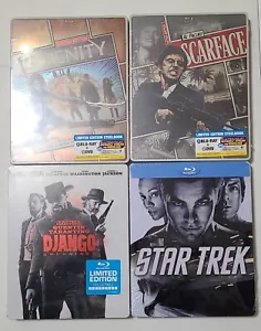 SteelBook Lot Blu Ray Limited Edition Serenity, Django, Scarface, Star Trek - Imagen 1 de 12