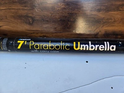 Paraguas parabólico Westcott 7', plateado NUEVO Foto 1 de 4