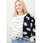 NWT NEELY/ ELAN COLORBLOCK ANIMAL PRINT SWEATER Size XS South Moon Under