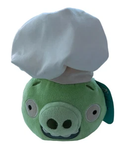 2011 Commonwealth Angry Birds Chef Sombrero Cerdo Peluche Juguete Rovio Raro con Etiqueta - Imagen 1 de 5
