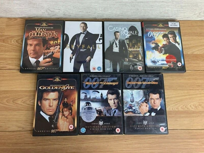 James Bond 007 DVD Bundle Lot 7 Movies Daniel Craig Pierce Brosnan MGM Good - Image 1 of 4