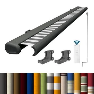 Markise elektrisch Vollkassettenmarkise 3x2,5m für Balkon Terrassenüberdachung  - Bild 1 von 56