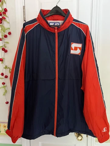 LOGO ATHLETIC Vintage 90's Syracuse Orangemen Nylon Jacket Mens XXL Windbreaker Cover