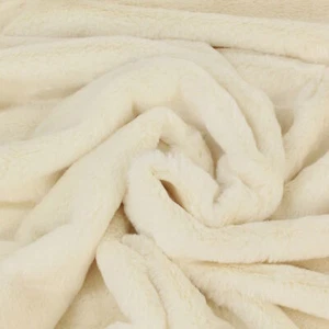 Stoff Meterware Vison Weiß Plüsch Winter Deko Bekleidung Mode Kissen - Bild 1 von 7