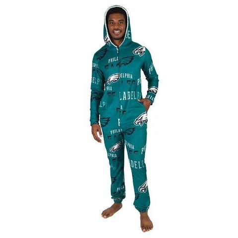 PHILADELPHIA EAGLES Licensed NFL Windfall Unisex Union Suit Onsie Pajamas Cover