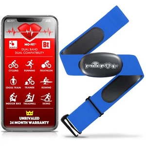 Correa de monitor de ritmo cardíaco para Garmin, Apple, Android, ANT+ y la mayoría Bluetooth 4.0 - Imagen 1 de 6