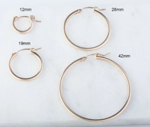 2.3mm Gold Filled Hoop Earrings - High Quality, Handmade BER211 - Picture 1 of 1