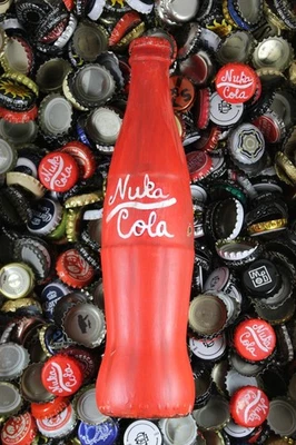 Handpainted Nuka Cola Glass Bottle Cosplay Gifts Collectibles - Image 1 of 4