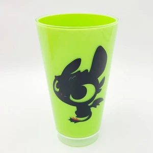 EPIC How To Train Your Dragon Isle Berk Toothless Black Fury Green Acrylic Cup - Picture 1 of 4