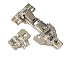 165 Degree Full Overlay Screw-On Lazy Susan Cabinet Hinge with Face Frame Pla... - Picture 1 of 8