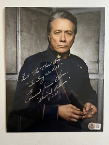 Edward James Olmos Signed 8x10 Photo Battlestar Glactica Autograph Auto Beckett - Picture 1 of 3