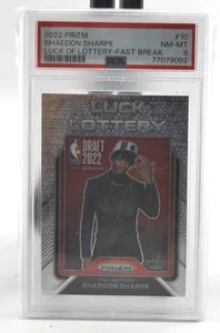 2022 Panini Shaedon Sharpe Luck of the Lottery #10 Graded 8 PSA - Picture 1 of 2