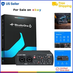 Audio Interface USB 2.0 2-Channel Studio Recording Software Virtual Mixer - Picture 1 of 12