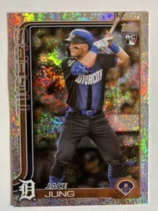 2025 Topps Series 1 Silver Sand Glitter Boarder #80 Jace Jung RC SP Rookie Tiger - Bild 1 von 2
