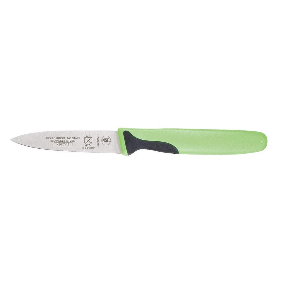 Cuchillo de pelar MERCER CUTLERY M23930GR, hoja de 3 pulgadas, mango verde 12E723 Foto 1 de 1
