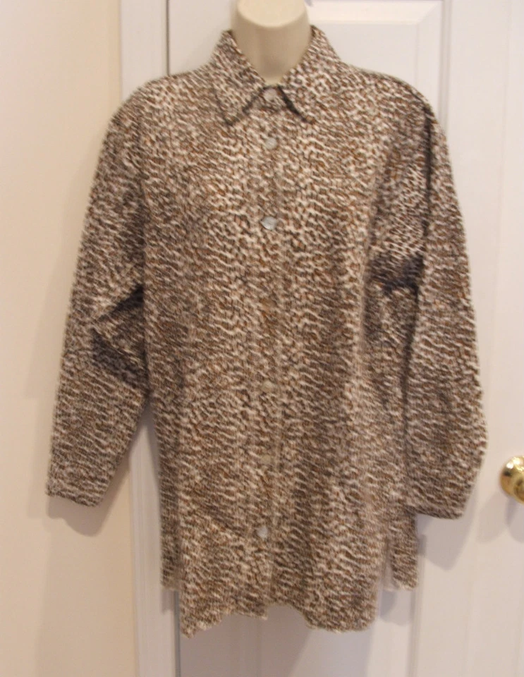 nuevo/paquete bata estampado leopardo frederick's of hollywood hecha en EE. UU. pequeña Foto 1 de 1