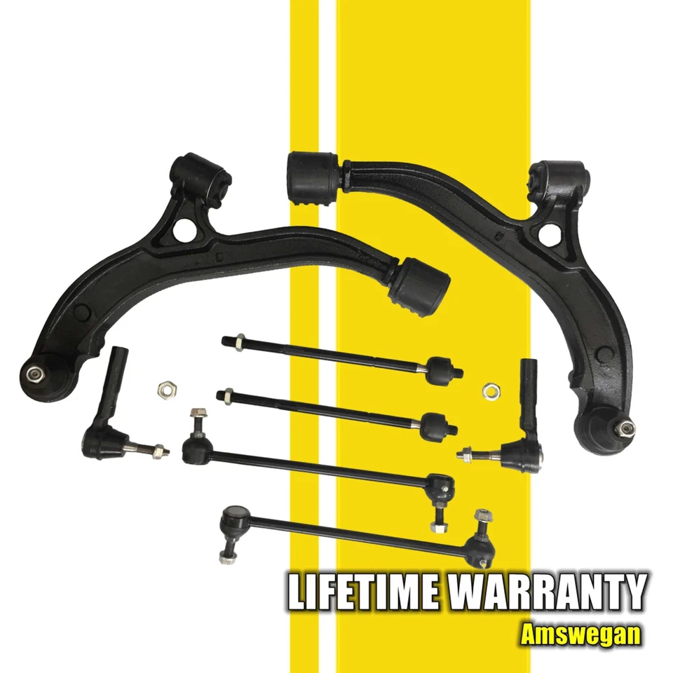 8pcs Lower Control Arm Sway Bar Tie Rod Kit for 2001-2004 Chrysler	Voyager Dodge - Image 1 of 4