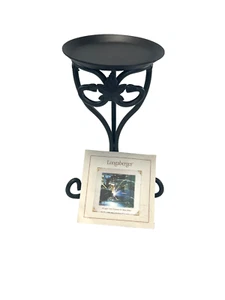 Longaberger Wrought Iron Medium Pillar Stand #70002 w/Box 5.5"W x 8.25"H - Picture 1 of 5