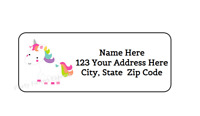 30 Custom Rainbow Heart Stamp Art Personalized Address Labels 