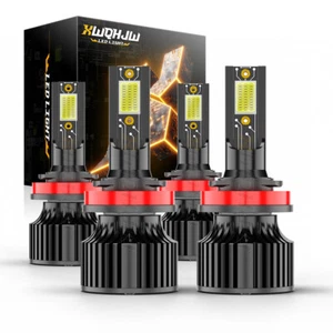 4-Pack H9+H11 Super Bright LED Headlight High Low Bulbs Kit 6000K Cold White COB - Picture 1 of 13