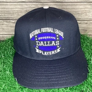 Vintage Dallas Snapback Hat Cap Black NFL Players Football Embroidered 80s 90s - Picture 1 of 5