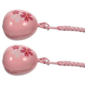 2 Pcs Cherry Blossom Bell Ornament Aesthetic Charms Pendant Strap - Zdjęcie 1 z 12