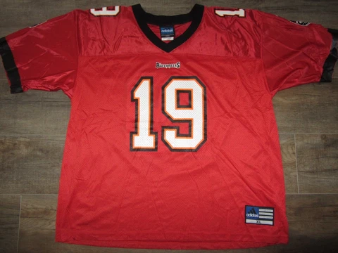 Tampa Bay Buccaneers Keyshawn Johnson Adidas NFL Football Jersey XL Vintage Red Cover