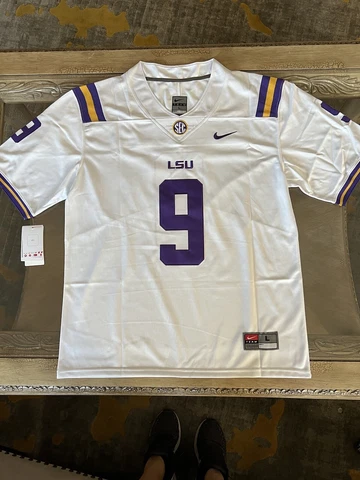 Joe Burrow Jersey NEW Mens Large White LSU Tigers Bengals Cover