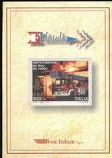 ITALIA REPUBBLICA 1999 Folder Corpo Nazionale dei Vigili del Fuoco
