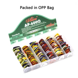 Lote de 100 selecciones de guitarra Alice AP-Q mate ABS varios espesores colores mezclados - Imagen 1 de 14