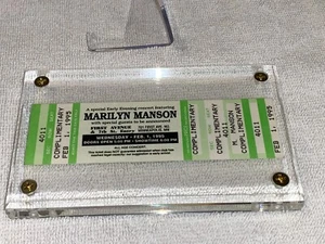 MARILYN MANSON 1995 BOLETO DE CONCIERTO SIN USAR PRIMERA AVENIDA Smells Like Children Tour - Imagen 1 de 9