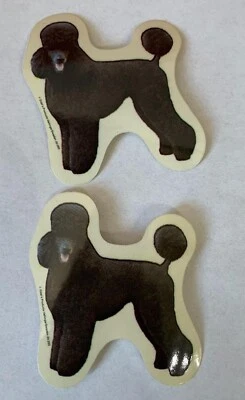 2 x Hunde Aufkleber Sticker Hundeaufkleber Pudel ca. 7 x 7 cm - Bild 1 von 2