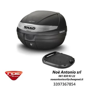 BAULETTO SHAD SH29 NERO SCOOTER MOTO PIASTRA UNIVERSALE Press Lock System 29 lit - Imagen 1 de 3