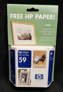 HP Inkjet NOS Sealed Printer Cartridge 59 Gray Photo Y1993AN Expired Jan 2005 - Picture 1 of 5
