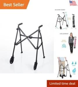 Foldable Ultra Compact Space Saver Walker - Lightweight - 400 lb Capacity - Picture 1 of 9