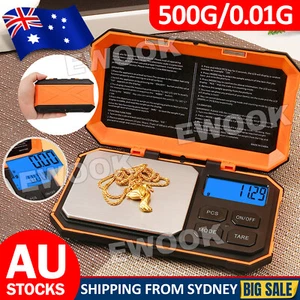Mini Pocket Scales Small Digital Pans Gold Jewellery Weighing Micro Precision AU - Picture 1 of 12