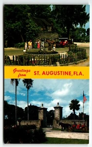 Greetings from St. Augustine Florida Banner Postcard FL UNP - Picture 1 of 2
