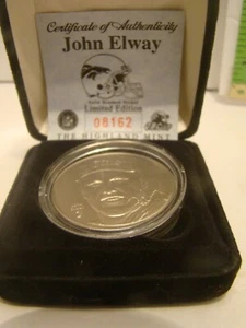The Highland Mint John Elway Limited Edition Coin wh Certificate of Authenticity - Picture 1 of 1