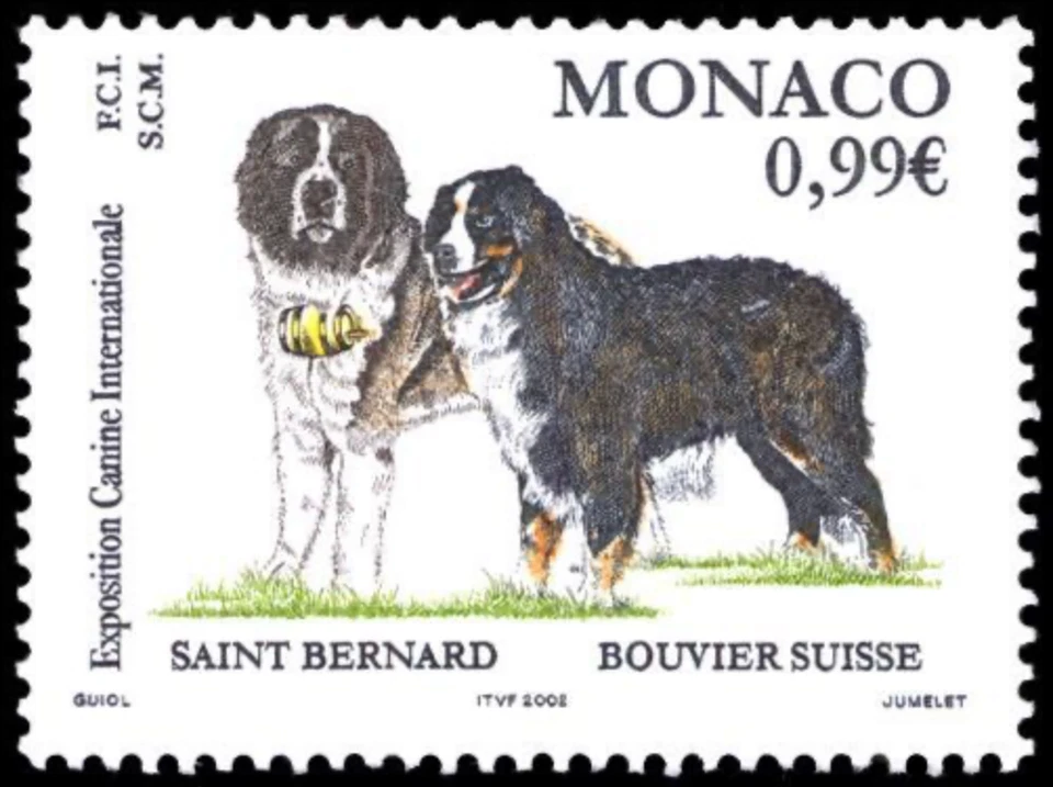 Perro de montaña suizo San Bernardo Mónaco #YT2344 MNH 2002 [2248] Foto 1 de 1