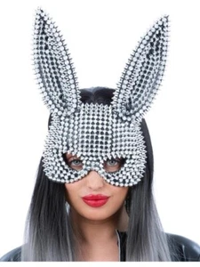 Fever Studded Bad Bunny Mask Ladies Costume Accessory - Picture 1 of 1