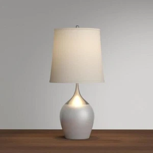 Mid Century style metal 3 Way Touch-on Table Lamp Silver finished ORE 8310SN - Picture 1 of 4