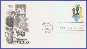 Vidrio prensado USA4 #3327 U/A ARTCRAFT FDC - Imagen 1 de 1