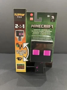 NEW NIB - Minecraft - Flippin’ Figs - 2-in-1 - Enderman + Grass Block - Picture 1 of 4