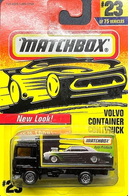 Matchbox #23 - 1996 Volvo Container Delivery Truck On Card - Image 1 of 2