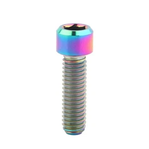 1pc M6x16/20mm Tapered Head Screw Titanium Alloy Conical Bolt  for Mountain Bike - Picture 1 of 18