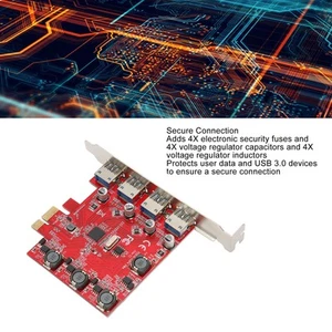 4 Ports 5Gbps USB 3.0 Pci Express Erweiterungskarte Für 11 10 Für Se NTS - Bild 1 von 22