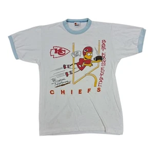 Grand maillot vintage Kansas City Chief The Simpson Nightmare Bart Knows Football NFL - Photo 1/9