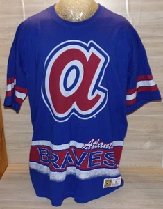 MLB BÉISBOL ATLANTA BRAVES COLECCIÓN MITCHELL & NESS COOPERSTOWN CAMISETA GRANDE - Imagen 1 de 5